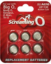 AG10 / LR1130 Battery 6-Pack Small-Scale Power for Bullet Vibes and Toy Rings