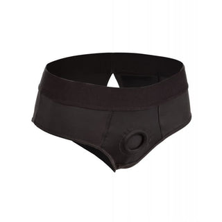 Breezy Backless Stretchy Brief-Style Strap-On Harness with Reinforced O-Ring & Vibe Pocket