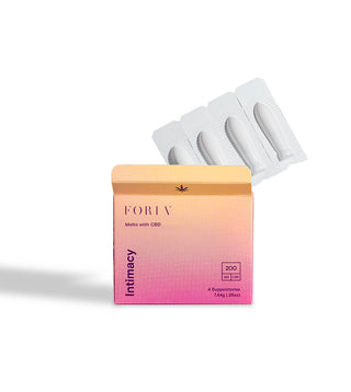 CBD Intimacy Melts by Foria 4-Pack Soothing Vaginal & Anal Suppositories for Arousal and Relief