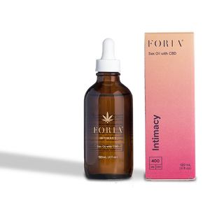 Foria Intimacy Sex Oil with CBD 4oz All-Natural Organic Coconut Oil Lube for Arousal & Comfort
