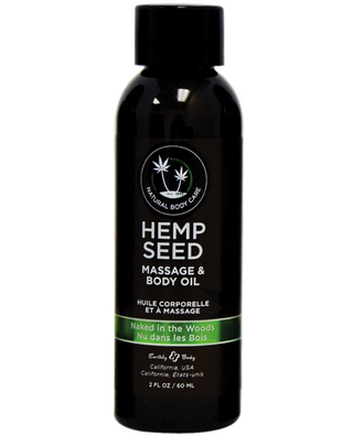 Naked in the Woods Hemp Massage Oil Earthy Scented Aromatherapy Body Oil
