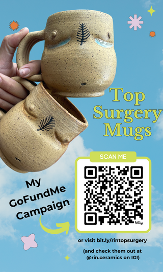 Ceramic Top Surgery Fundraiser Mug Handmade by Local Queer Filipino Artist