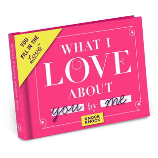What I Love About You Personalized Love Notes Fill-in-the-Blank Book for Partners and Loved Ones