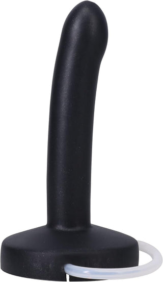 Pop Slim Squishy Ejaculating Strap-On Dildo with Tubing and Syringe Set