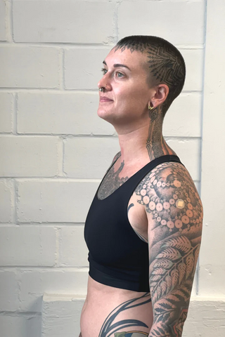 Origami Half Chest Binder for Everyday Compression with Flexible Fit