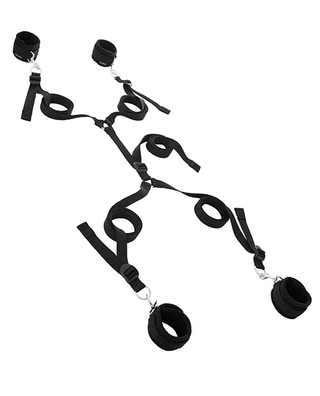 Ultimate Bed Bondage Kit Adjustable Under-Mattress Restraints with Padded Cuffs for Any Mattress Size