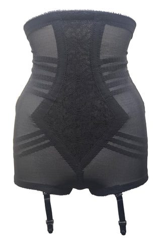 Firm Compression High Waist Brief Contouring Shapewear with Optional Garters