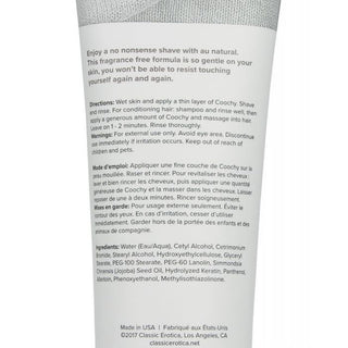Silky Unscented Shave Cream Gentle Moisturizing and Razor Burn Reducing Shaving Lotion for All Body Parts