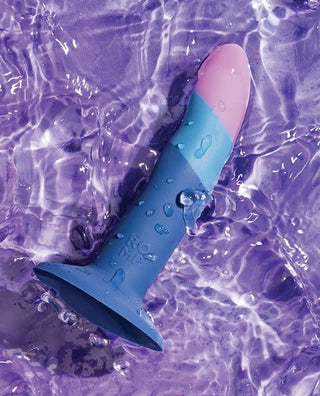 Pidge Curved Silicone Dildo for Harness Play with Optional Vibration