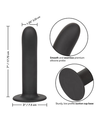 Infinity Smooth Curved Flexible Silicone Dildo With Suction Cup-Large