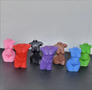 Soy Paraffin Wax Drip Body Candle Low Temp Wax for Temperature Play in Assorted Body Shapes
