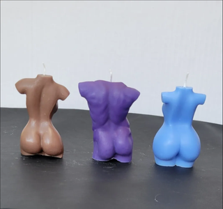 Soy Paraffin Wax Drip Body Candle Low Temp Wax for Temperature Play in Assorted Body Shapes