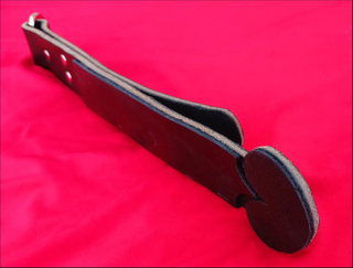 12-Inch Handcrafted Leather Penis Paddle with Thuddy Impact and Display D-Ring