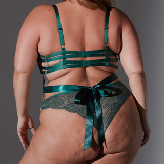 Thistle & Spire Venus Panty Satin and Tulle Panty with Strappy Details