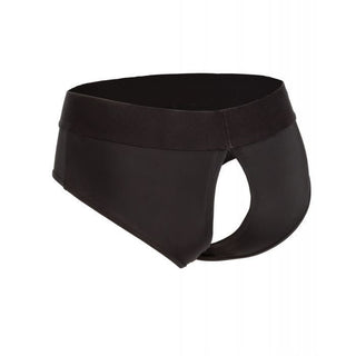 Breezy Backless Stretchy Brief-Style Strap-On Harness with Reinforced O-Ring & Vibe Pocket