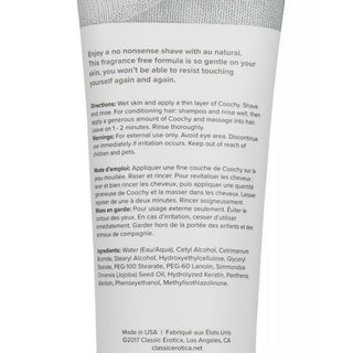 Silky Unscented Shave Cream Gentle Moisturizing and Razor Burn Reducing Shaving Lotion for All Body Parts