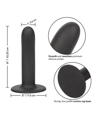 Infinity Smooth Curved Flexible Silicone Dildo With Suction Cup-Medium