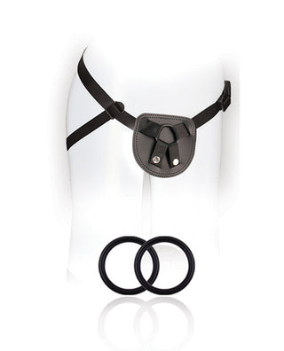 Simplicity Adjustable Nylon Two-Strap System Strap-On Harness with O-Ring