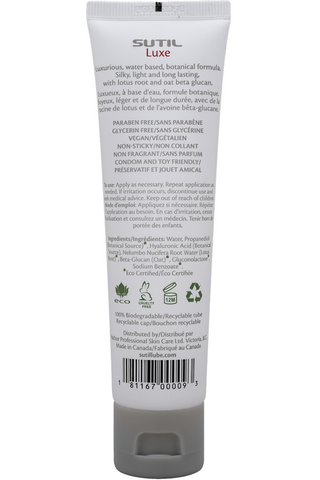Sutil Water-Based Vegan Long-Lasting, pH-Balanced Gel Personal Lubricant