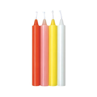 Set of 4 Skin-Safe Drip Candles for Temperature & Sensation Play