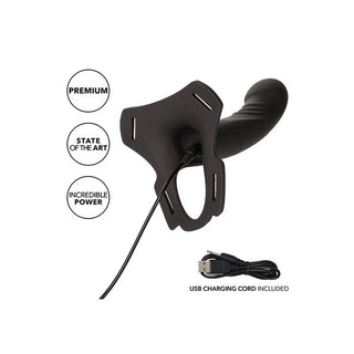 Penetration Pal Vibrating Silicone Strap-On Set with Double Penetration Option