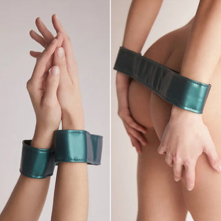 Ride All Night Holographic Vegan Leather Adjustable trap-On Harness with Interchangeable Waistbands