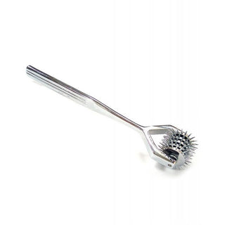5 Row Wartenberg Pinwheel Spiked Sensation Toy for BDSM and Tactile Exploration
