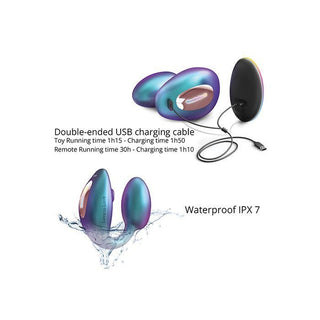 Galaxy Rider Remote-Controlled Rechargeable Adjustable Dual Vibrator with Flapping External Tongue Stimulation