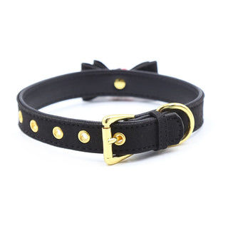 CAT COLLAR WITH BOW & BELL (V)