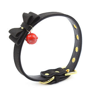 CAT COLLAR WITH BOW & BELL (V)