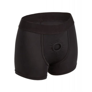 Boxer Brief Style Strap-On Harness with Vibe Pocket & Stretch Fabric