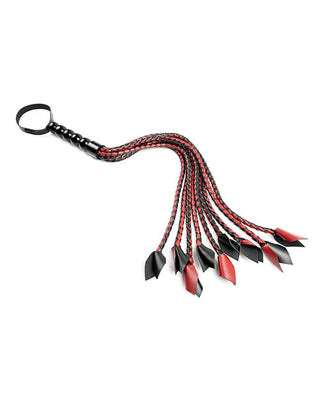Braided Faux Leather Braided Flogger With Heavy Falls for Sting & Bite