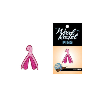 Clitoris Enamel Pin Sparkly Body-Positive Accessory for Bags, Jackets, and Hats
