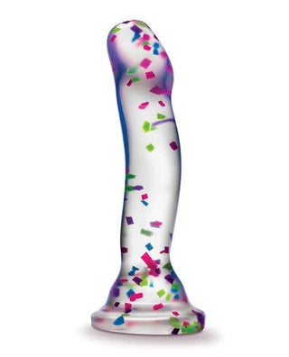 Confetti Glow-in-the-Dark Harness Compatible Silicone Dildo with Suction Base