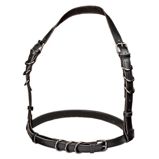 Halter Buckle Harness Adjustable Vegan Leather Velvet-Lined Body Harness