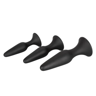 The Graduate Anal-Trainer Set of Three Smooth Tapered Silicone Dilation Plugs
