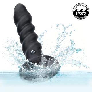 Screw Me Silicone Suction Cup Twisted Ripple Texture Vibrating Dildo