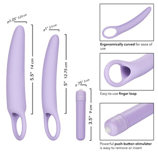 Vital Curves Silicone Dilators with Removable Vibrating Stimulator