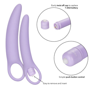 Vital Curves Silicone Dilators with Removable Vibrating Stimulator