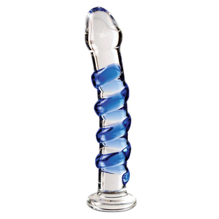 Spiral Galaxy Firm Glass Pleasure Wand with Bold, Wide Ridges