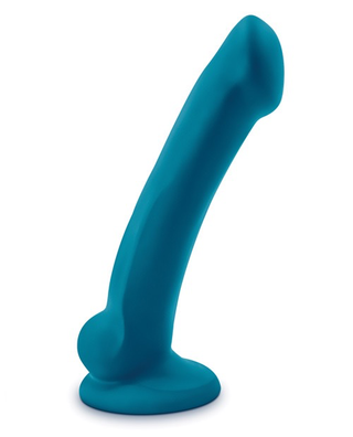 Teal Time Slim Silicone Dildo for Versatile Penetration and Harness Play