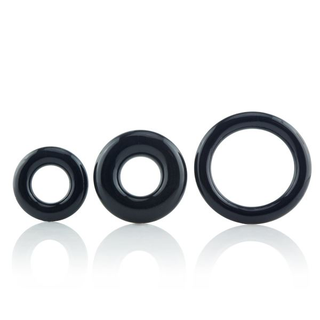 Three’s a Charm Beginner-Friendly Cockring Variety Pack in Three Sizes