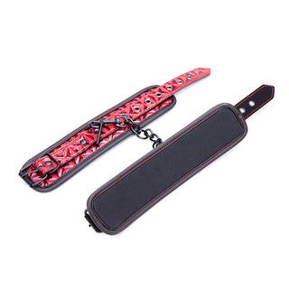 RUBY RED AND BLACK CUFFS