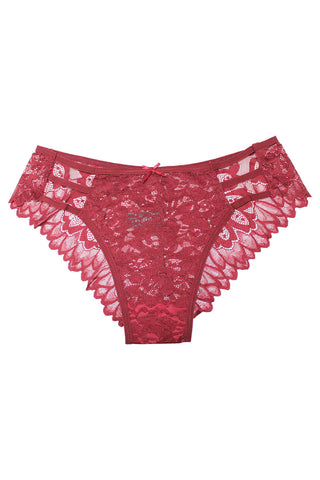 RHUBARB FLORAL LACE PANTY