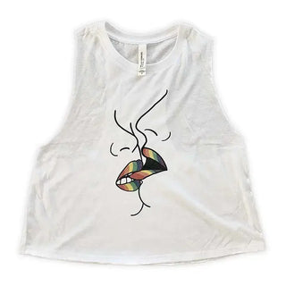 RAINBOW KISS CROP TANK