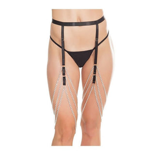 DARQUE ELASTIC & CHAIN GARTER BELT -OS