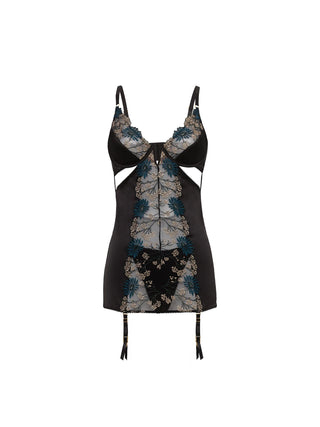 ALANI TWO TONED EMBROIDERED LACE DETAIL CHEMISE