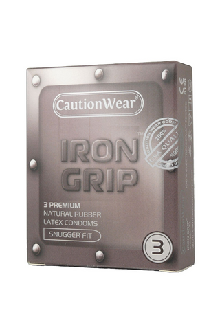 CAUTION WEAR IRON GRIP x 3