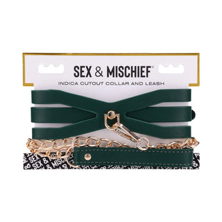 Indica Cutout Collar & Leash for Stylish Submissive Play